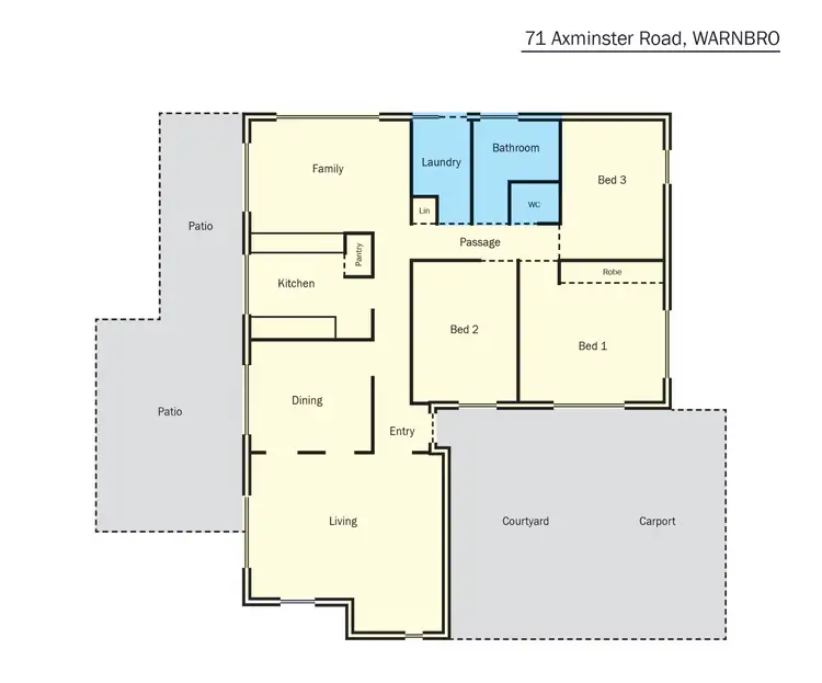 Floorplan of Homely house listing, 71 Axminster Street, Warnbro WA 6169