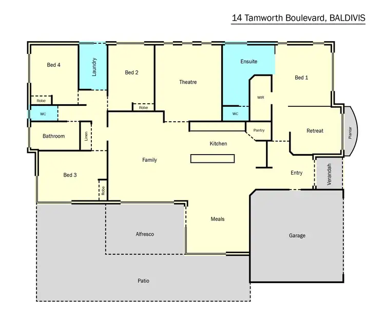 Floorplan of Homely house listing, 14 Tamworth Boulevard, Baldivis WA 6171