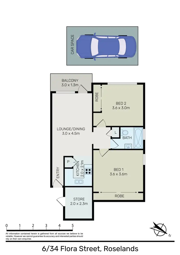 Floorplan of Homely unit listing, 6/34-36 Flora Street, Roselands NSW 2196