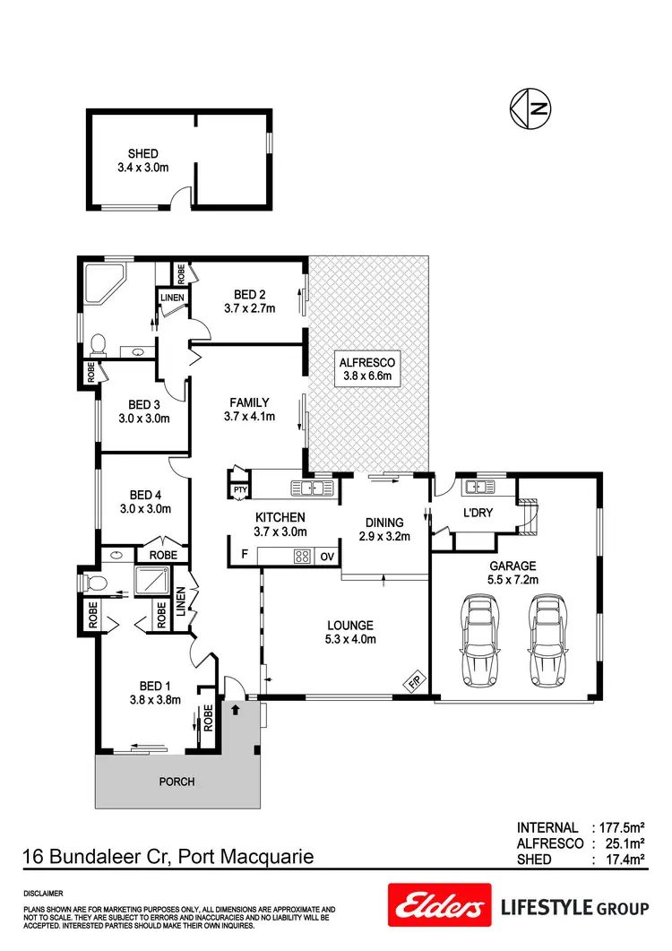 Floorplan of Homely house listing, 16 Bundaleer Crescent, Port Macquarie NSW 2444