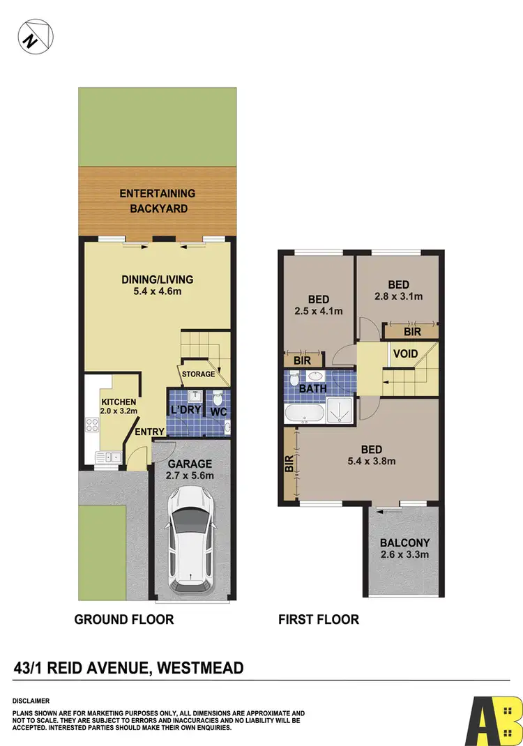 Floorplan of Homely townhouse listing, 43/1 Reid Avenue, Westmead NSW 2145