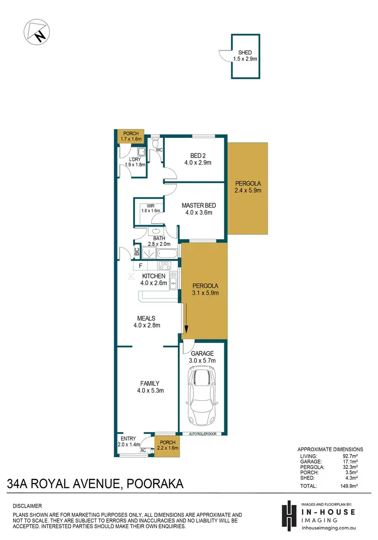 Floorplan of Homely house listing, 34A Royal Avenue, Pooraka SA 5095