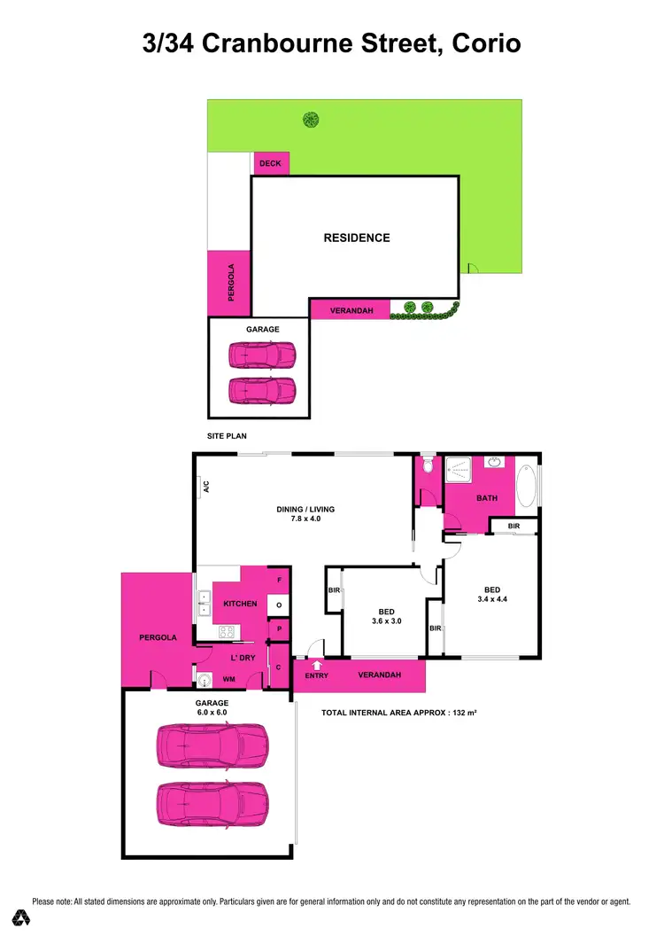 Floorplan of Homely unit listing, 3/34 Cranbourne Drive, Corio VIC 3214