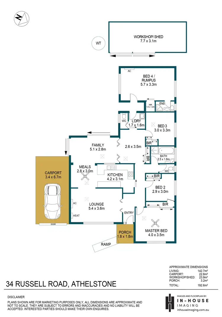 Floorplan of Homely house listing, 34 Russell Road, Athelstone SA 5076