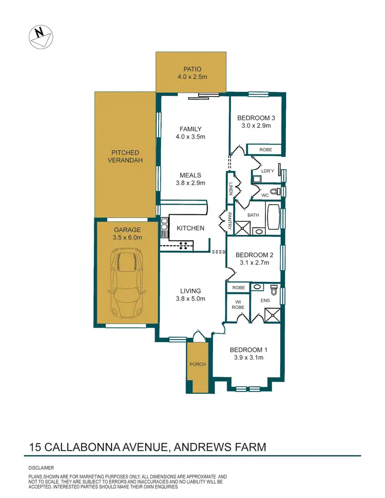 Floorplan of Homely house listing, 15 Callabonna Avenue, Andrews Farm SA 5114