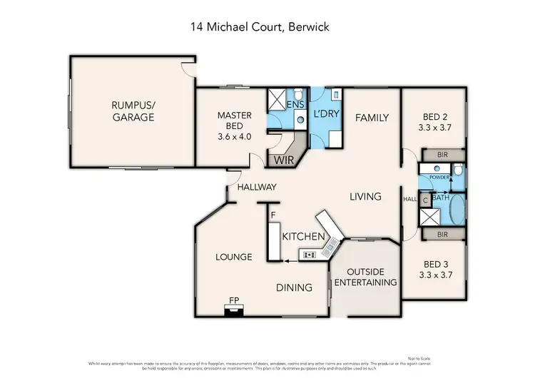 Floorplan of Homely house listing, 14 Michael Court, Berwick VIC 3806