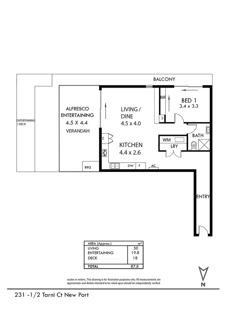 Floorplan of Homely apartment listing, 213/1-2 Tarni Court, New Port SA 5015