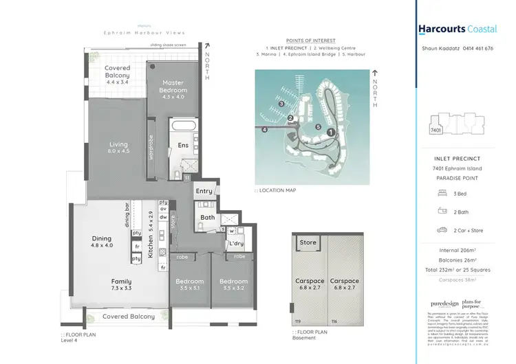 Floorplan of Homely apartment listing, 7401 Ephraim Island, Paradise Point QLD 4216