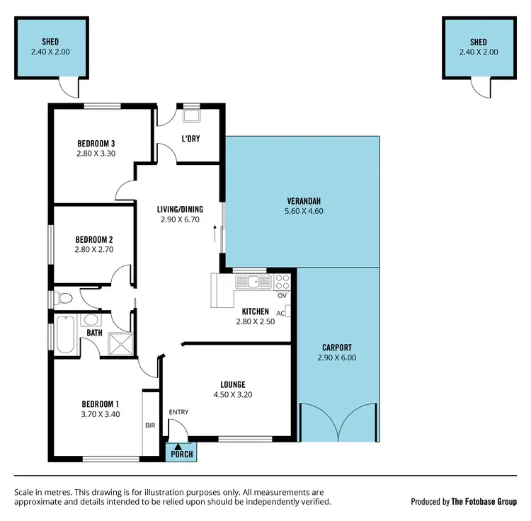Floorplan of Homely house listing, 1/7 Rapid Court, Huntfield Heights SA 5163