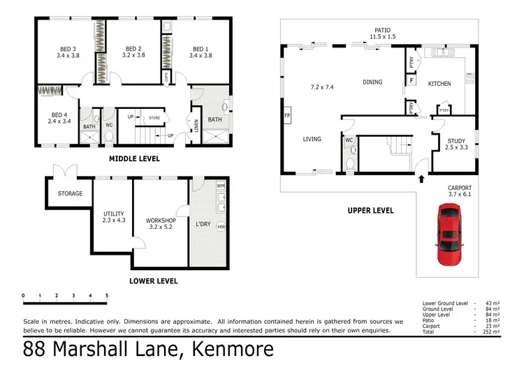 Floorplan of Homely house listing, 88 Marshall Lane, Kenmore QLD 4069