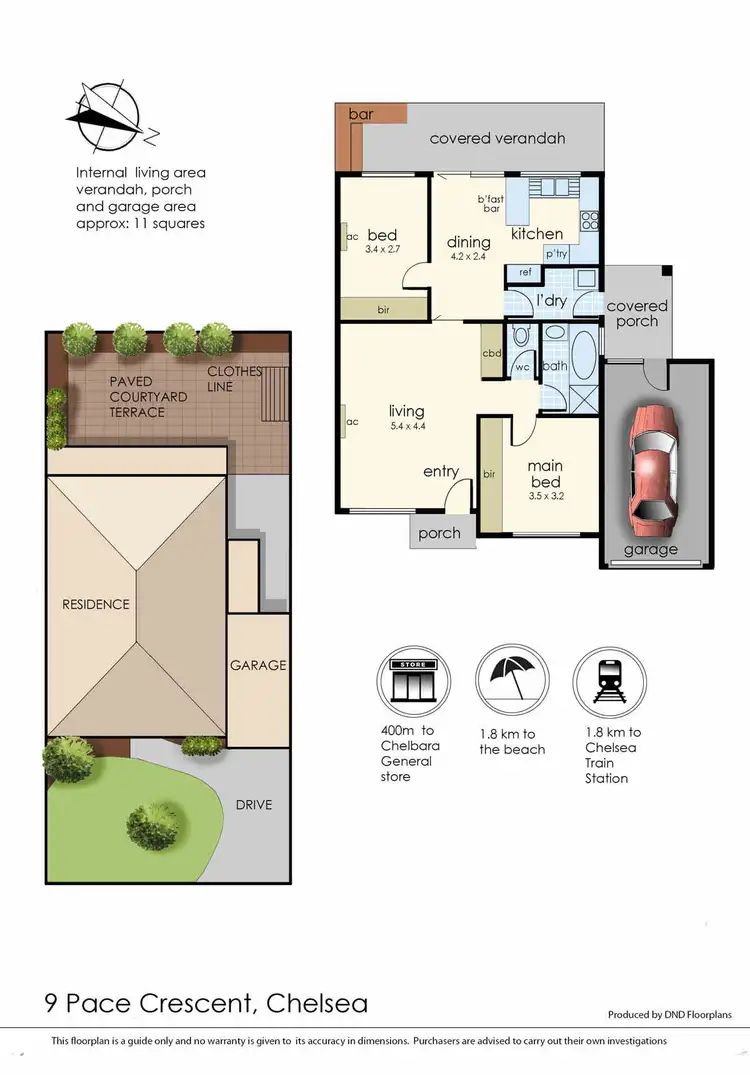 Floorplan of Homely unit listing, 9 Pace Crescent, Chelsea VIC 3196
