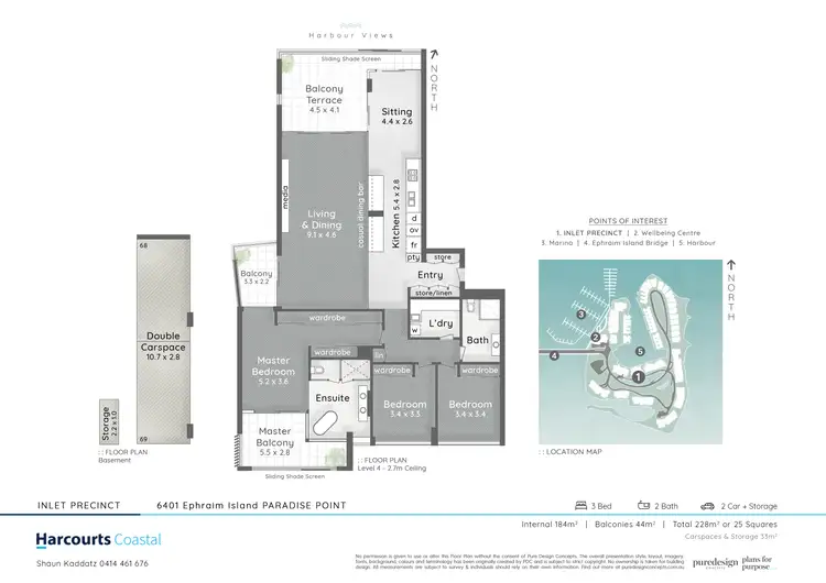 Floorplan of Homely apartment listing, 6401 Ephraim Island, Paradise Point QLD 4216
