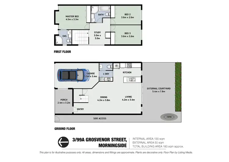 Floorplan of Homely townhouse listing, 3/99A Grosvenor Street, Morningside QLD 4170