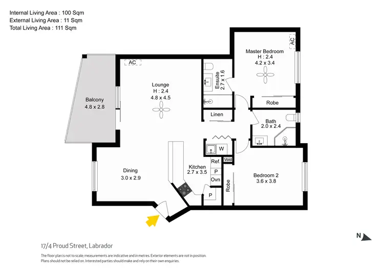 Floorplan of Homely unit listing, Unit 17/4 Proud Street, Labrador QLD 4215