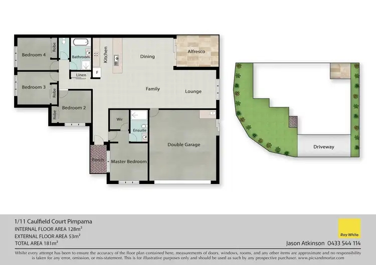 Floorplan of Homely semi-detached listing, 1/11 Caulfield Court, Pimpama QLD 4209