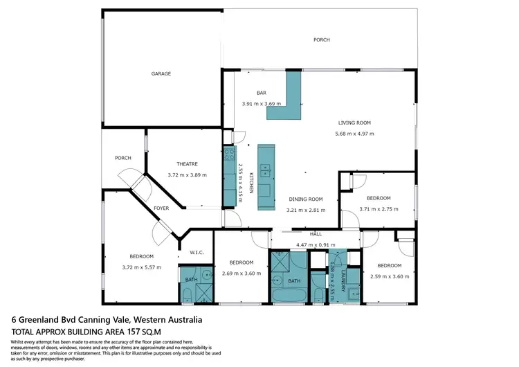 Floorplan of Homely house listing, 6 Greenland Boulevard, Canning Vale WA 6155