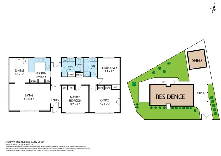 Floorplan of Homely house listing, 3 Brown Street, Long Gully VIC 3550