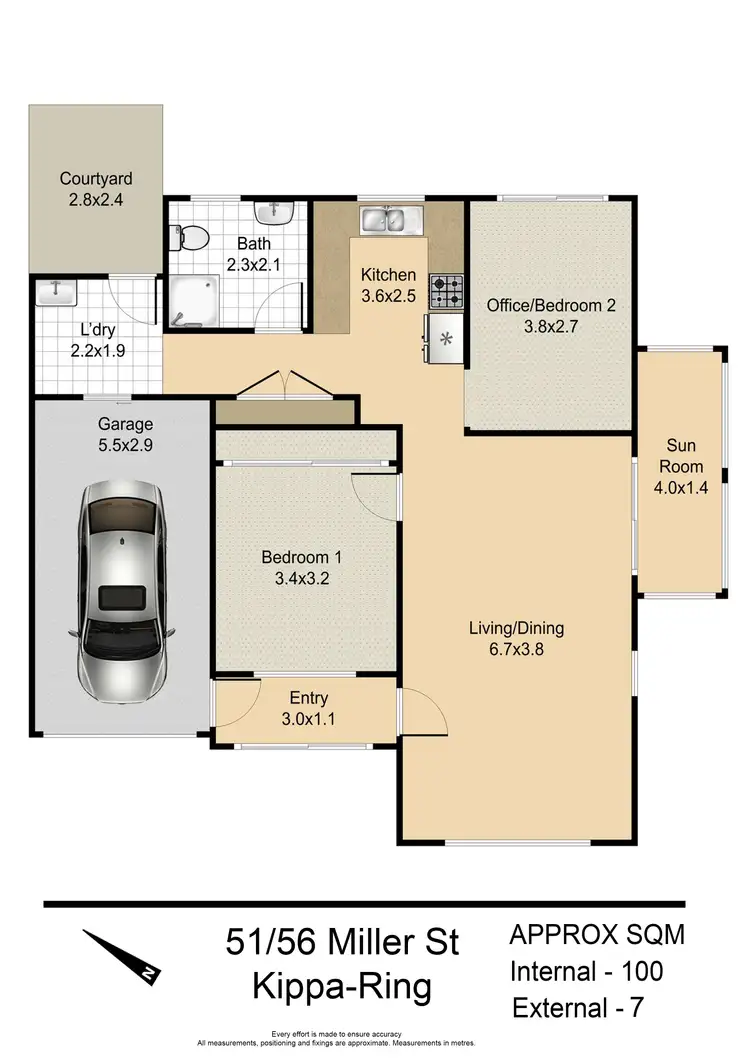 Floorplan of Homely unit listing, 51/56 Miller Street, Kippa-Ring QLD 4021