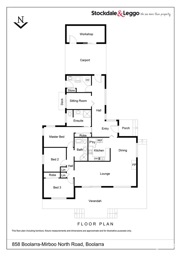 Floorplan of Homely rural property listing, 858 Boolarra-Mirboo North Road, Boolarra VIC 3870