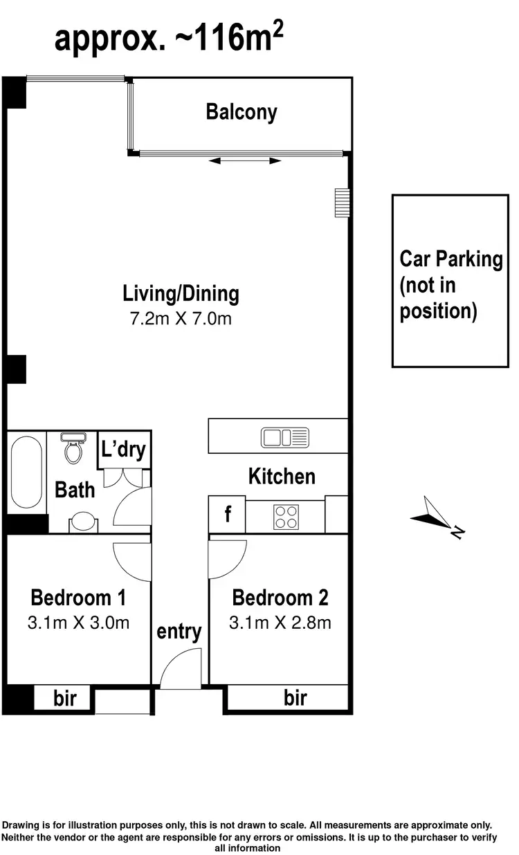 Floorplan of Homely apartment listing, 403/270 King St, Melbourne VIC 3000
