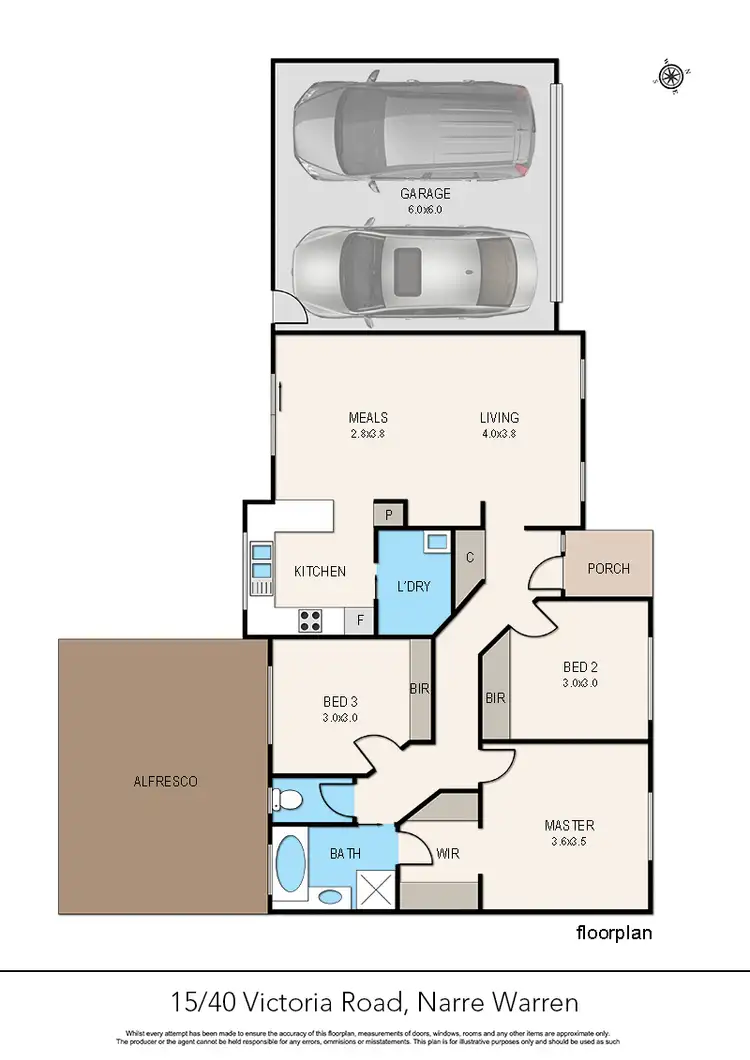 Floorplan of Homely house listing, 15/40-50 Victoria Road, Narre Warren VIC 3805