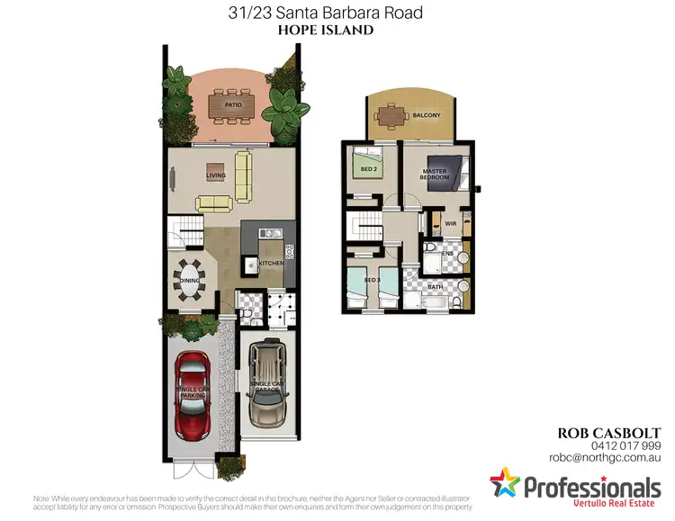 Floorplan of Homely townhouse listing, 31/23 Santa Barbara Road, Hope Island QLD 4212
