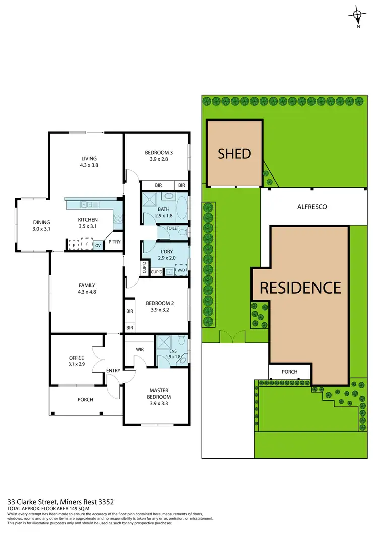 Floorplan of Homely house listing, 33 Clarke Street, Miners Rest VIC 3352