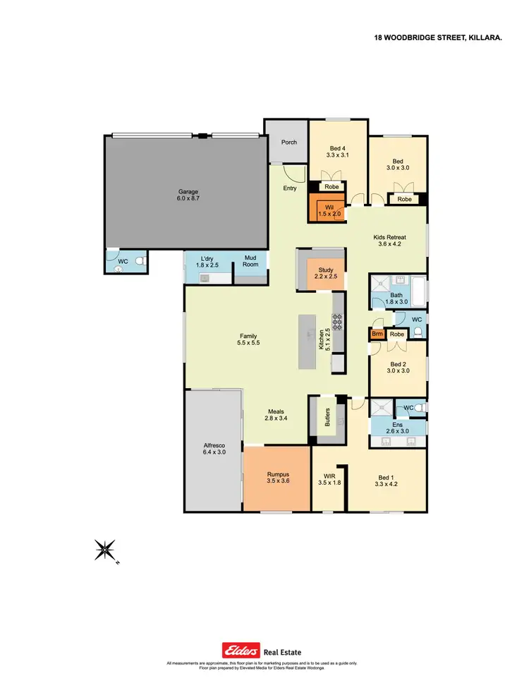 Floorplan of Homely house listing, 18 Woodbridge Street, Killara VIC 3691