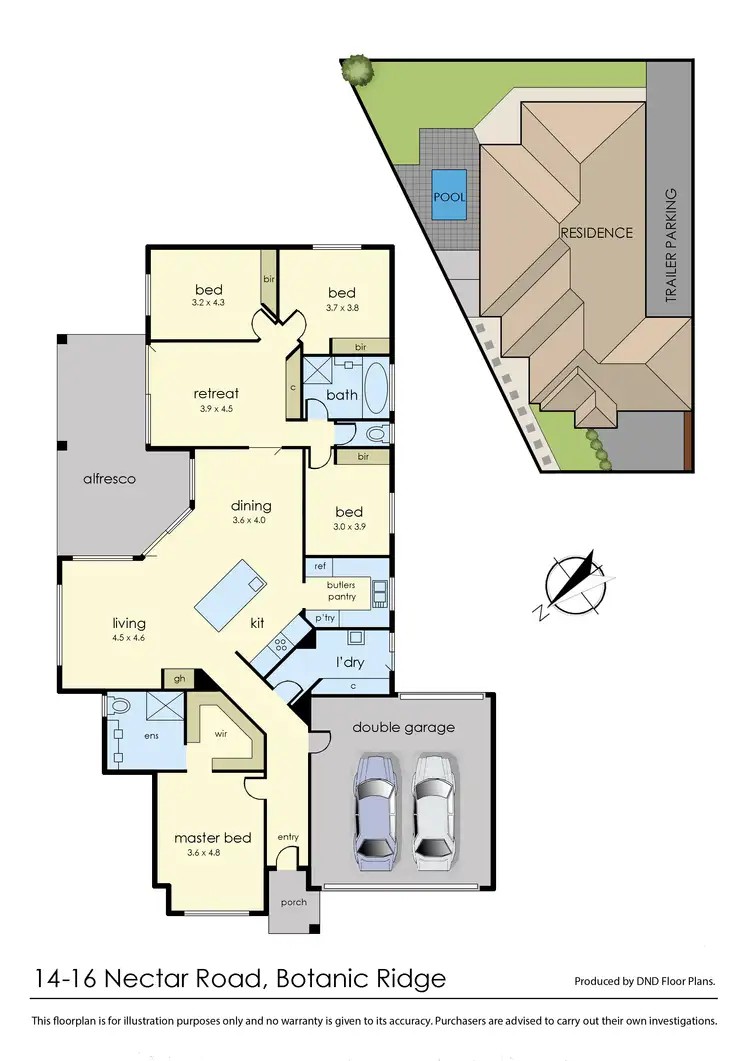 Floorplan of Homely house listing, 14-16 Nectar Road, Botanic Ridge VIC 3977