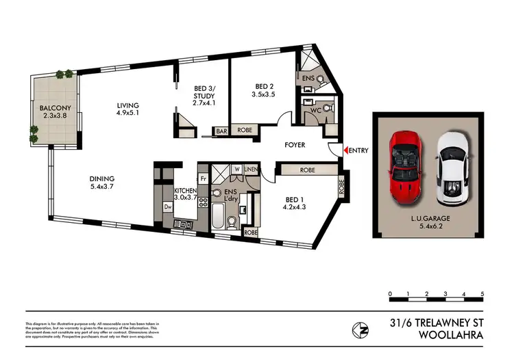 Floorplan of Homely apartment listing, 31/6 Trelawney Street, Woollahra NSW 2025