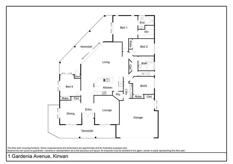 Floorplan of Homely house listing, 1 Gardenia Avenue, Kirwan QLD 4817