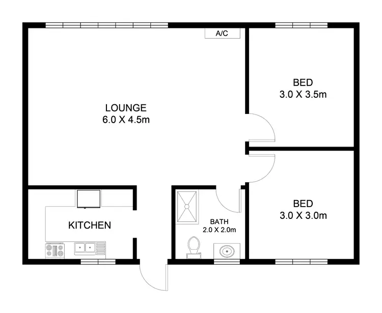 Floorplan of Homely unit listing, 29/2 Alice Street, Rosewater SA 5013