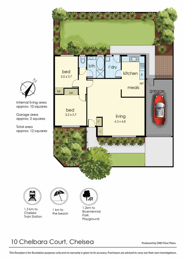 Floorplan of Homely unit listing, 10 Chelbara Court, Chelsea VIC 3196