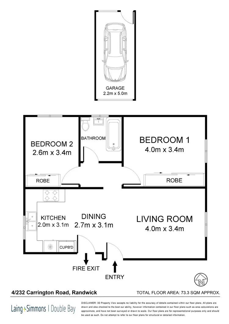 Floorplan of Homely apartment listing, 4/232 Carrington Road, Randwick NSW 2031