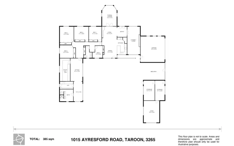 Floorplan of Homely rural property listing, 1015 Ayresford Road, Taroon via, Warrnambool VIC 3280