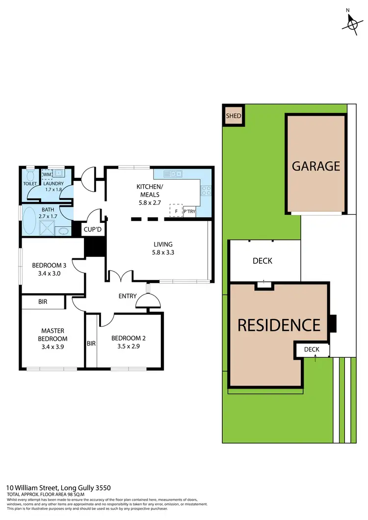 Floorplan of Homely house listing, 10 William Street, Long Gully VIC 3550