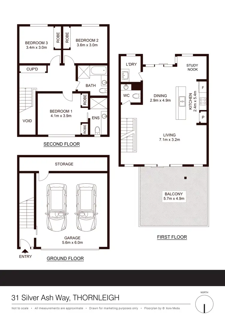 Floorplan of Homely townhouse listing, 31 Silver Ash Way, Thornleigh NSW 2120