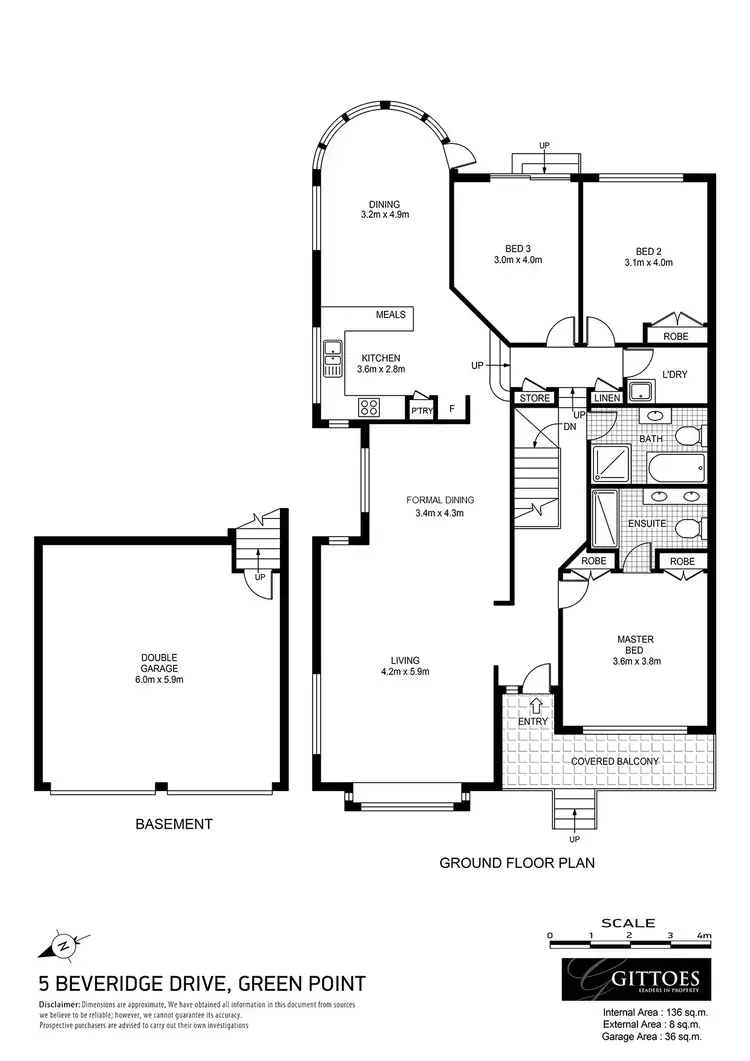 Floorplan of Homely semi-detached listing, 5 Beveridge Drive, Green Point NSW 2251