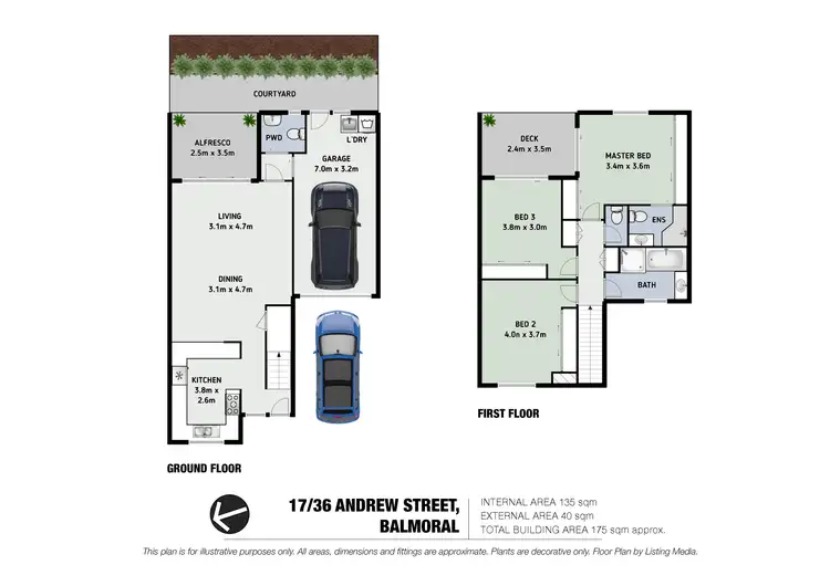 Floorplan of Homely townhouse listing, 17/36 Andrew Street, Balmoral QLD 4171