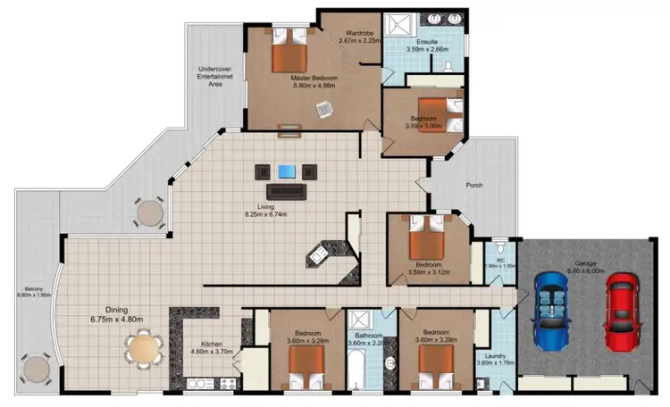 Floorplan of Homely house listing, 61 Strawberry Road, Mudgeeraba QLD 4213
