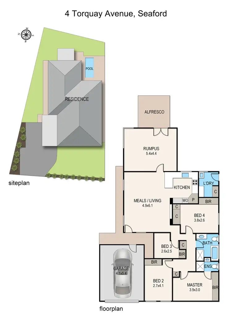 Floorplan of Homely house listing, 4 Torquay Avenue, Seaford VIC 3198