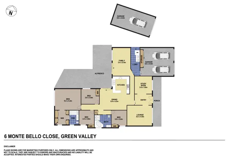 Floorplan of Homely house listing, 6 Monte Bello Close, Green Valley NSW 2168