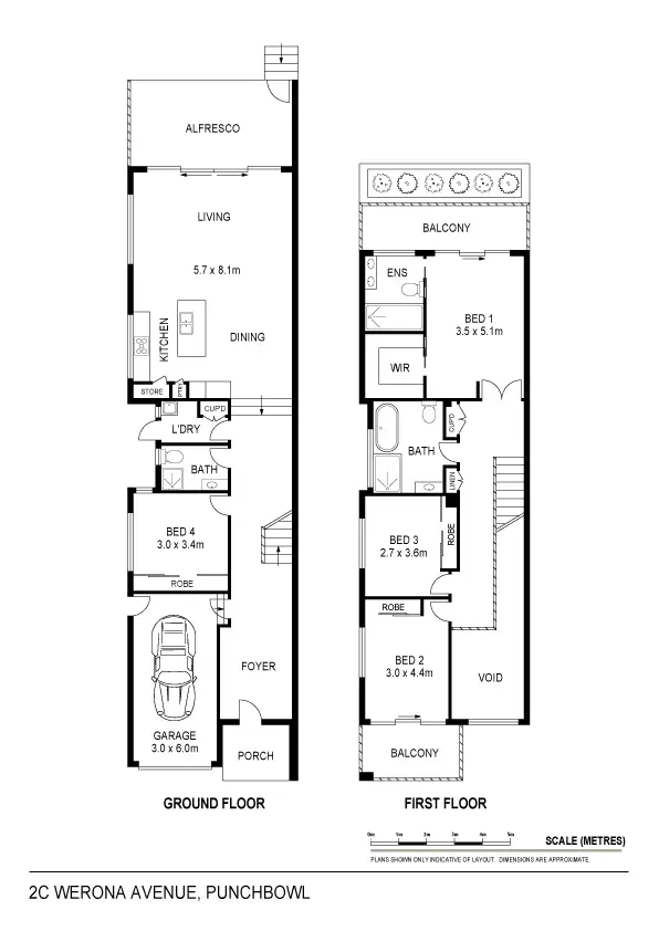 Floorplan of Homely semi-detached listing, 2c Werona Avenue, Punchbowl NSW 2196