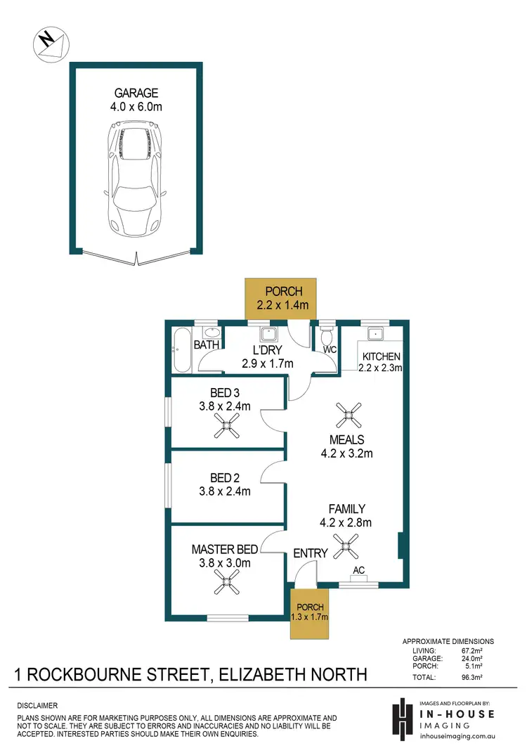 Floorplan of Homely house listing, 1 Rockbourne Street, Elizabeth North SA 5113