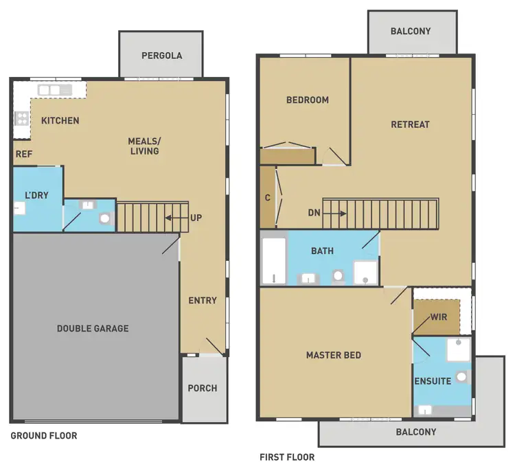 Floorplan of Homely townhouse listing, 6/69-77 Lancefield Drive, Caroline Springs VIC 3023