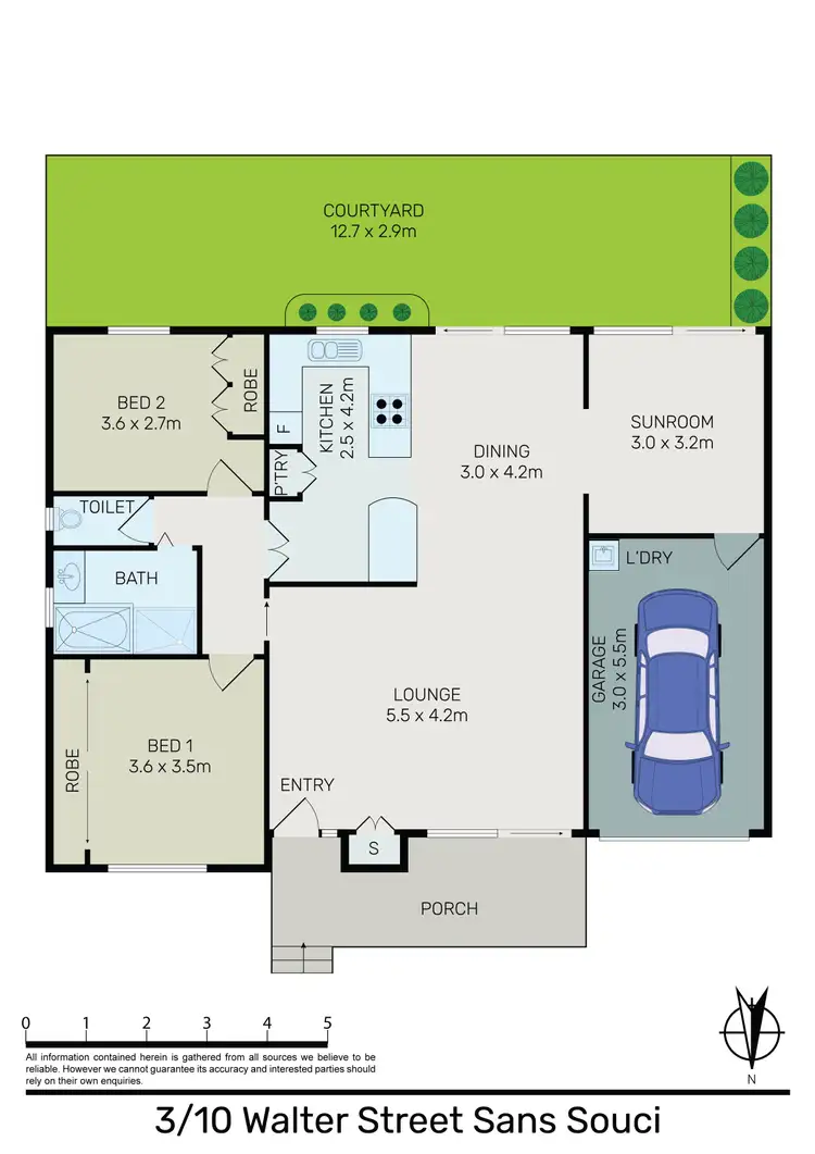 Floorplan of Homely villa listing, 3/10 Walter Street, Sans Souci NSW 2219