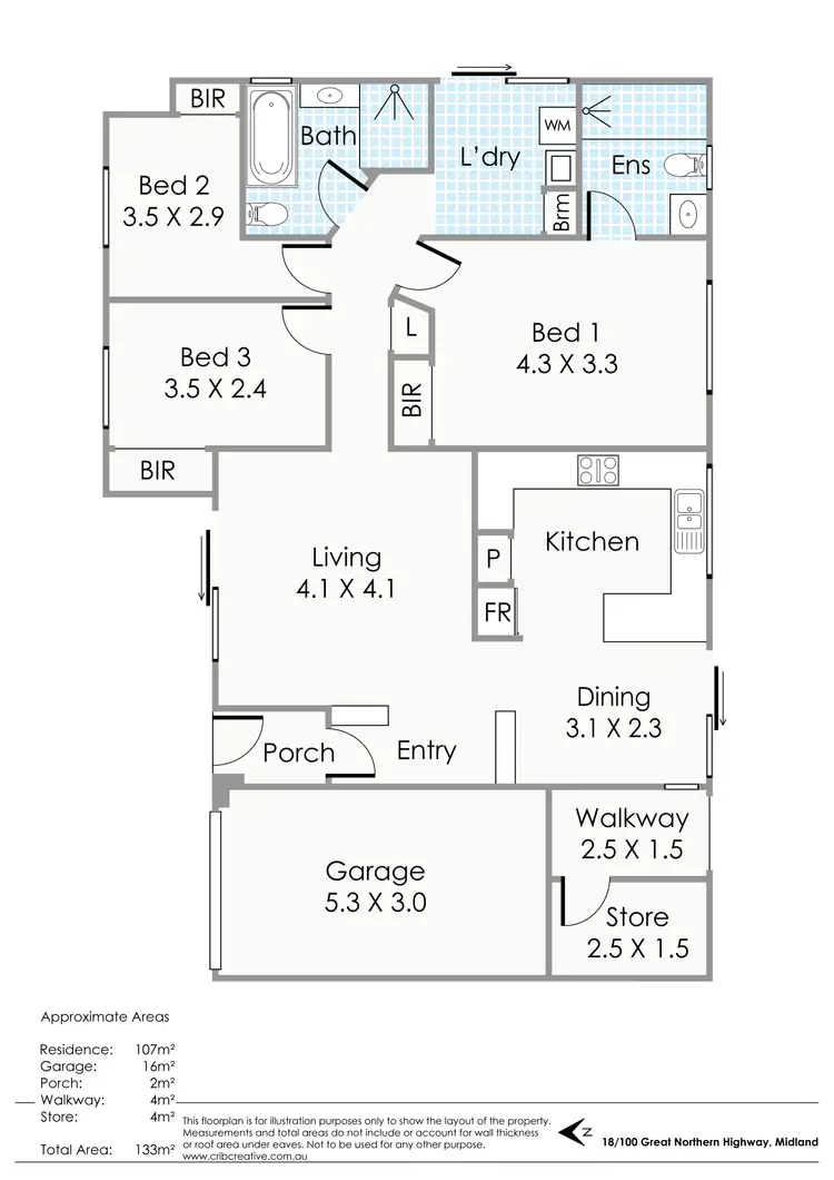 Floorplan of Homely house listing, 18/100 Great Northern Highway, Midland WA 6056