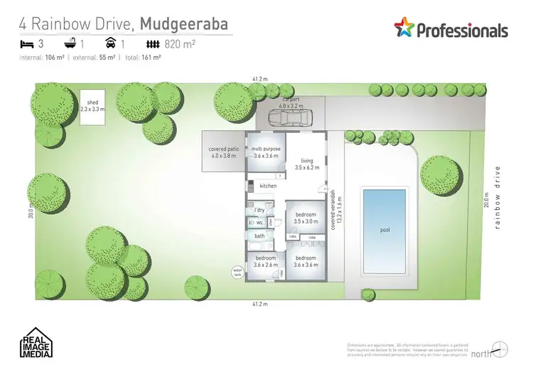 Floorplan of Homely house listing, 4 Rainbow Drive, Mudgeeraba QLD 4213
