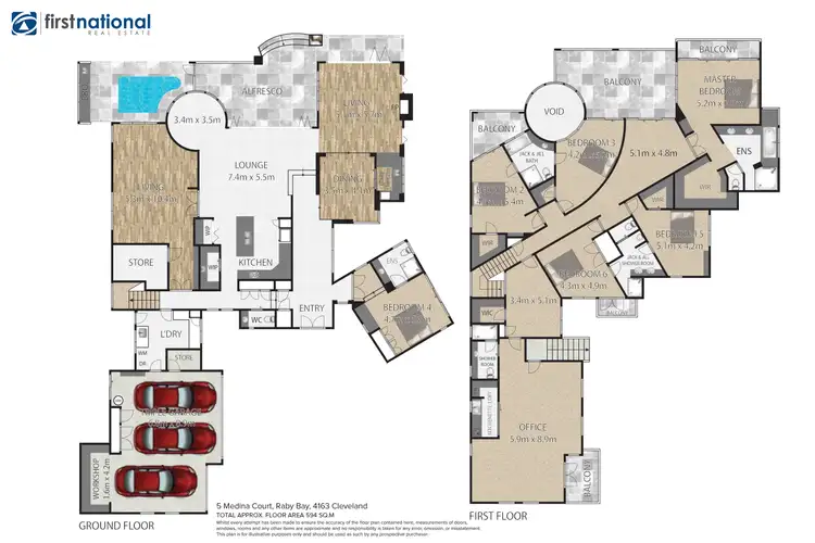 Floorplan of Homely house listing, 5 Medina Court, Raby Bay QLD 4163