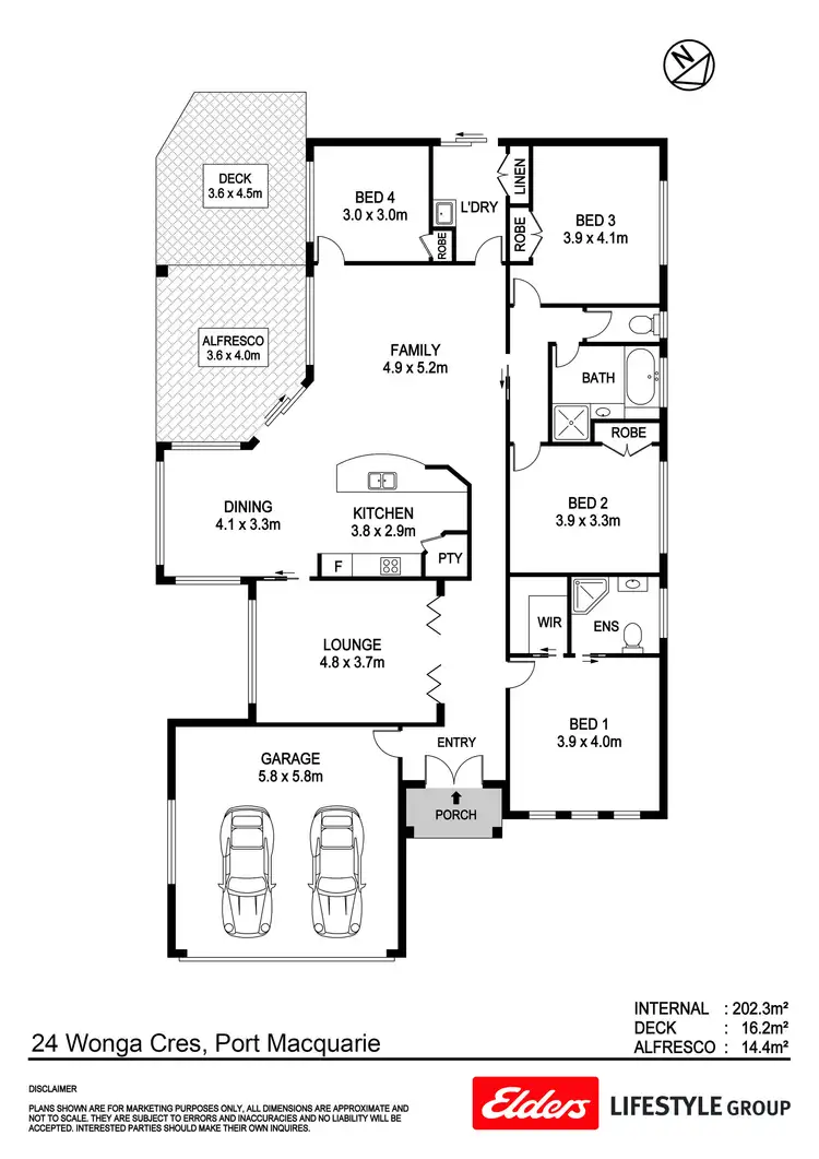 Floorplan of Homely house listing, 24 Wonga Crescent, Port Macquarie NSW 2444